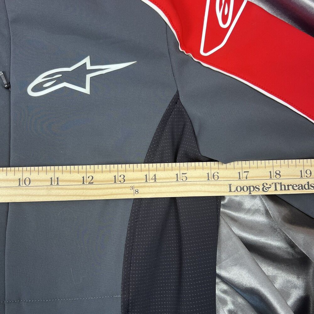 Alpinestars Women’s S Racing Development Livery Jacket Softshell Moto‎ Gray/Red - Picture 16 of 17
